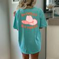 In Dolly We Trust Pink Hat Cowgirl Western 90S Music Women's Oversized Comfort T-Shirt Back Print Chalky Mint