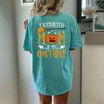 Exhausted Mom Is My Costume Halloween Mother Women's Oversized Comfort T-shirt Back Print Chalky Mint