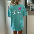 Flamingo Hotel Casino Las Vegas Retro Vintage Women's Oversized Comfort T-Shirt Back Print Chalky Mint