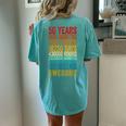 50Th Birthday Old Meter 50 Year Old Women's Oversized Comfort T-shirt Back Print Chalky Mint