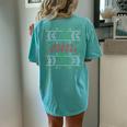 Biking Cycling Ugly Christmas Sweater Party Women's Oversized Comfort T-shirt Back Print Chalky Mint