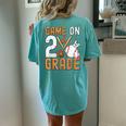 Games On 2Nd Grade First Day Of School Women's Oversized Comfort T-shirt Back Print Chalky Mint