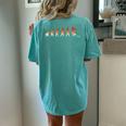 Funny Gardener Evolution Retro Gardening Garden Lover Women Oversized Back Print Comfort T-shirt Chalky Mint