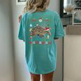 Ugly Xmas Sweater Animals Lights Christmas Armadillo Women's Oversized Comfort T-shirt Back Print Chalky Mint