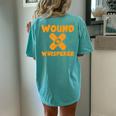 Wound Whisperer Rn Wound Care Nurses Love Nursing Women's Oversized Comfort T-shirt Back Print Chalky Mint