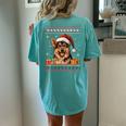 German Shepherd Dog Santa Hat Ugly Christmas Sweater Women's Oversized Comfort T-shirt Back Print Chalky Mint