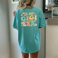 In My Gigi Era Baby Announcement For Grandma Mother's Day Women's Oversized Comfort T-shirt Back Print Chalky Mint