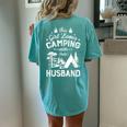 This Girl Loves Camping With Her Husband Camper Wife Women's Oversized Comfort T-Shirt Back Print Chalky Mint