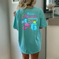 Girls 6Th Birthday This Mermaid Is 6 Years Old Costume Women's Oversized Comfort T-shirt Back Print Chalky Mint
