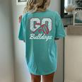 Go Cheer Bulldogs Sports Name Boy Girl Women's Oversized Comfort T-shirt Back Print Chalky Mint