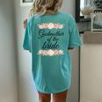Godmother Of Bride Wedding Bridal Shower Party Womens Women's Oversized Comfort T-Shirt Back Print Chalky Mint
