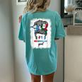 Half Mexican And Guatemalan Mexico Guatemala Flag Girl Women's Oversized Comfort T-shirt Back Print Chalky Mint