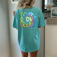 Happy Last Day Of School Peace Out Prek Tie Dye Women's Oversized Comfort T-Shirt Back Print Chalky Mint