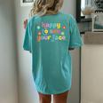 Happy To See Your Face Teachers Students First Day Of School Women's Oversized Comfort T-shirt Back Print Chalky Mint