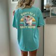 Highland Cow- Dont Be Salty Heifer Girl Toddler Women's Oversized Comfort T-shirt Back Print Chalky Mint