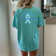 Hope Strength And Healing Oncology Nursing Nurse Women's Oversized Comfort T-shirt Back Print Chalky Mint