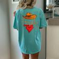 Howdy Cowboy Cowgirl Western Country Rodeo Howdy Men Boys Women's Oversized Comfort T-Shirt Back Print Chalky Mint