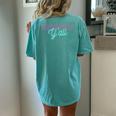 Howdy Cowgirl Rodeo Western Country Howdy Yall Women's Oversized Comfort T-Shirt Back Print Chalky Mint