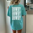 Howdy Rodeo Western Country Southern Cowgirl Cowboy Vintage Women's Oversized Comfort T-Shirt Back Print Chalky Mint