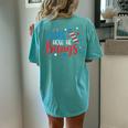I Like How He Bangs Fireworks 4Th Of July Funny Couple Women Women's Oversized Graphic Back Print Comfort T-shirt Chalky Mint