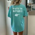 I'm With The Butterfly Matching Couple Costume Halloween Women's Oversized Comfort T-shirt Back Print Chalky Mint