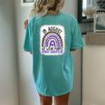 International Overdose Awareness Day Purple Rainbow Women's Oversized Comfort T-shirt Back Print Chalky Mint