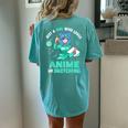 Just A Girl Who Loves Anime And Sketching Women's Oversized Comfort T-shirt Back Print Chalky Mint