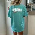 Just One More Seashell I Promise Scuba Diver Diving Snorkel  Gift For Womens Gift For Women Women's Oversized Graphic Back Print Comfort T-shirt Chalky Mint
