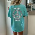 Be Kind Always Animal Lovers Zebra Peace Sign Women's Oversized Comfort T-Shirt Back Print Chalky Mint