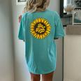 Be Kind Sunflower Anti Bullying Women Inspirational Kindness Women's Oversized Comfort T-Shirt Back Print Chalky Mint
