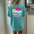 Las Vegas 2023 Vegas Sisters Trip Vegas Girls Trip 2023 Women's Oversized Comfort T-shirt Back Print Chalky Mint