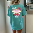Las Vegas Birthday Party Girls Trip Vegas Birthday Girl Women's Oversized Comfort T-Shirt Back Print Chalky Mint