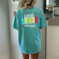 Level 3Rd Grade Unlocked Third Back To School Gamer Boy Girl Women's Oversized Comfort T-shirt Back Print Chalky Mint