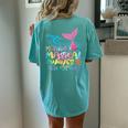 Making Magical Waves 4Th Grade Mermaid Back To School Girls Women's Oversized Comfort T-shirt Back Print Chalky Mint