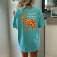 Multiple Sclerosis Awareness Sunflower Elephant Be Kind Women's Oversized Comfort T-Shirt Back Print Chalky Mint