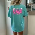 Nurse Breast Cancer Awareness Pink Ribbon Nursing Cma Life Women's Oversized Comfort T-shirt Back Print Chalky Mint