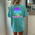 Panama City Flamingo Silhouette Group Vacation Women's Oversized Comfort T-Shirt Back Print Chalky Mint