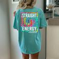 Paraprofessional Straight Outta Energy Teacher End Of Year Women's Oversized Comfort T-Shirt Back Print Chalky Mint