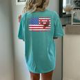 Patriotic Eagle 4Th Of July Usa American Flag Men Women Kids Women's Oversized Graphic Back Print Comfort T-shirt Chalky Mint