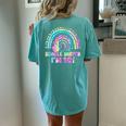 Peace Out Single Digits I'm 10 Tie Dye Birthday Girl Women's Oversized Comfort T-shirt Back Print Chalky Mint