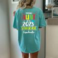 Proud Aunt Of A Class Of 2023 5Th Grade Graduate Women's Oversized Comfort T-Shirt Back Print Chalky Mint