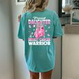 Proud Daughter Of A Breast Cancer Warrior Boxing Gloves Women's Oversized Comfort T-shirt Back Print Chalky Mint
