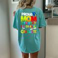 Proud Mom Of A Class Of 2023 Kindergarten Graduate Top Women's Oversized Comfort T-Shirt Back Print Chalky Mint