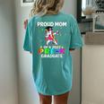 Proud Mom Of A Class Of 2023 Prek Graduate Unicorn Women's Oversized Comfort T-Shirt Back Print Chalky Mint
