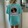 This Queen Was Born In October Birthday Afro Girls Women's Oversized Comfort T-shirt Back Print Chalky Mint