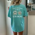 School Bus Driver And Dog Mom Wildflowers Daisy Women's Oversized Comfort T-Shirt Back Print Chalky Mint