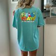 School Field Day Teacher Let The Games Begin Field Day 2022 Women's Oversized Comfort T-Shirt Back Print Chalky Mint