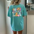 In My Second Grade Era Back To School Retro Groovy 2Nd Grade Women's Oversized Comfort T-shirt Back Print Chalky Mint