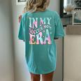 In My Soccer Mom Era Groovy Retro In My Soccer Mom Era Women's Oversized Comfort T-shirt Back Print Chalky Mint