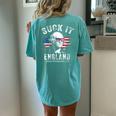 Suck It England Funny 4Th Of July George Washington 1776 Gift For Womens Women's Oversized Graphic Back Print Comfort T-shirt Chalky Mint